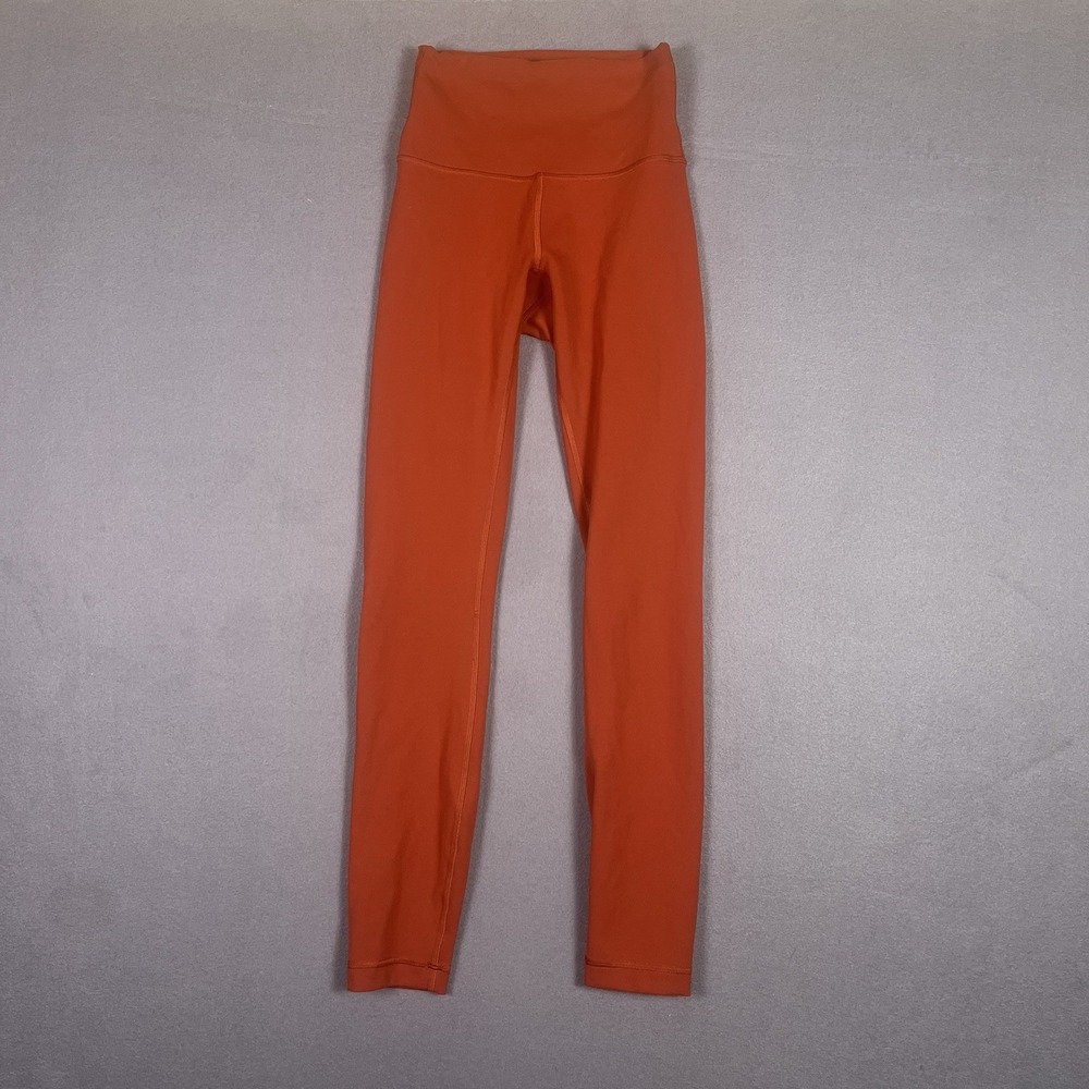 Lululemon Wunder Train High-Rise Tight Women 2 Cayenne Orange Leggings